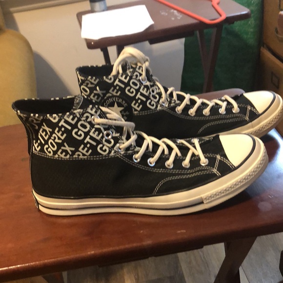 Converse Chuck Taylor 70 High Top Gore-Tex Black & White M Sz 12 or W Sz 14